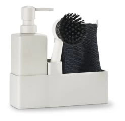 Zone Opvaskesæt Med Karklud, Warm Grey