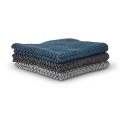 Karklud 3 Stk. 30x30 Cm Grå/sort