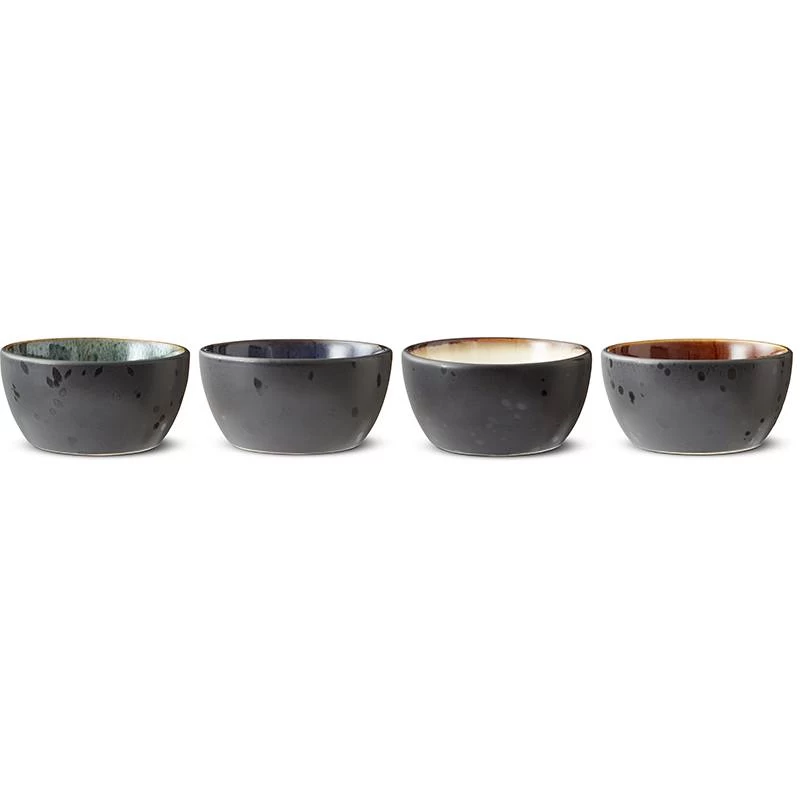 Bitz Skålesæt 4 Stk. Sort/assorteret 10 Cm